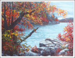 "Fall at the Lake" Oil 24 x30"